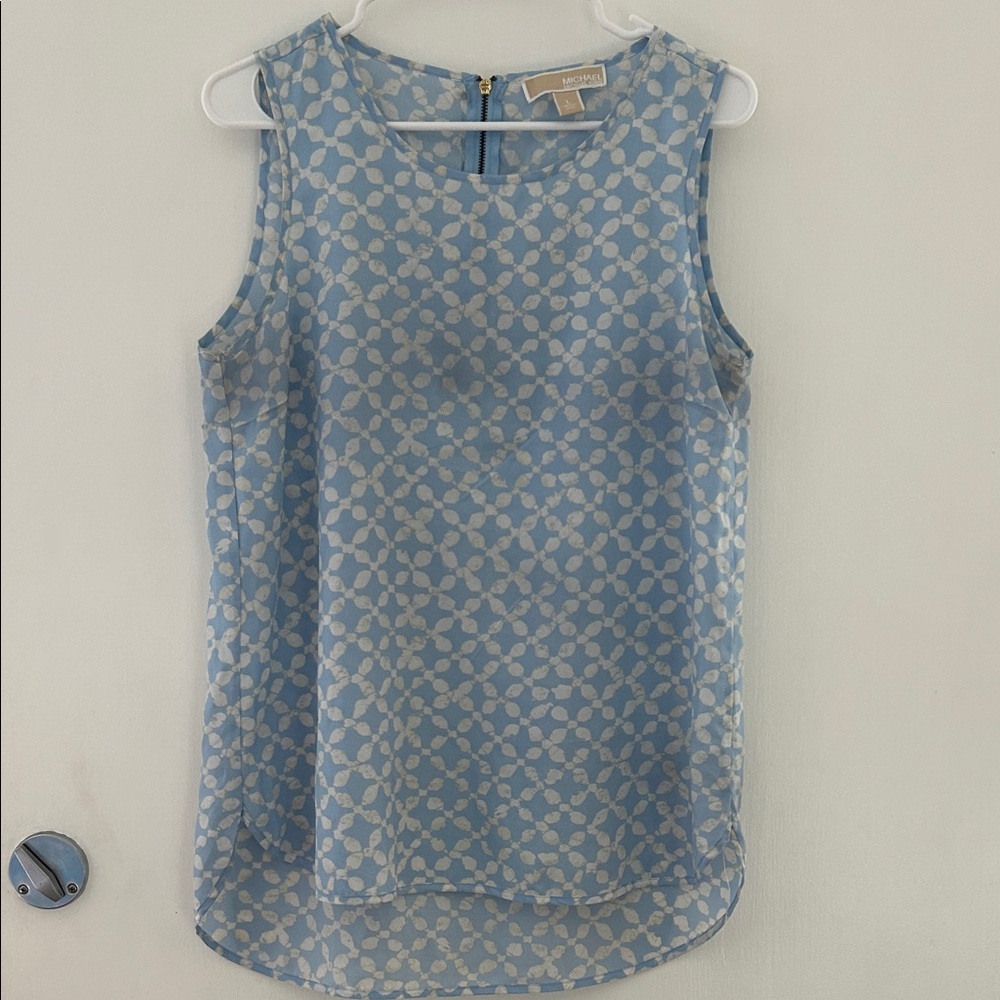 Michael Kors Sky Blue Sleeveless Blouse